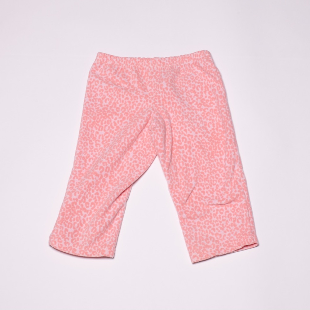 Carters soft leopard coral pink pajama bottoms